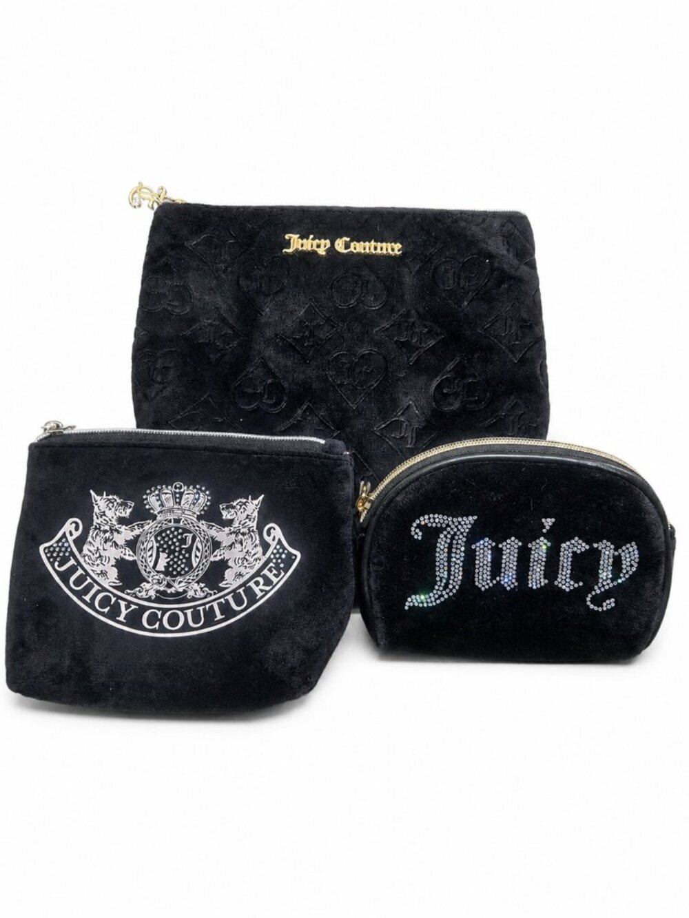 Juicy Couture Velour Cosmetic Bags, Set of 3, Y2K Nostalgia